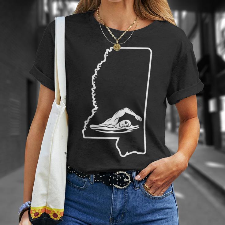 Swimming Apparel Mississippi Swimmer Training T-Shirt Gifts for Her