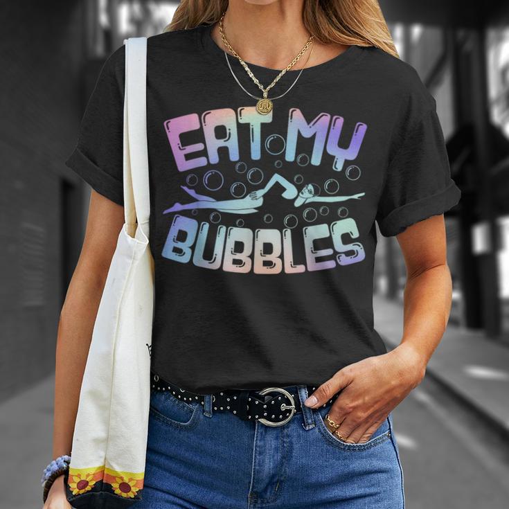 Swimming Eat My Bubbles Swim Watercolour T-Shirt Gifts for Her Swimming Eat My Bubbles Swim Watercolour T-Shirt Gifts for Her