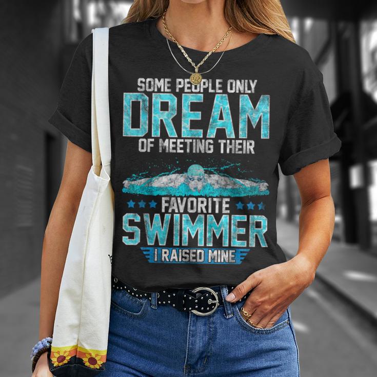 Swimming Parent Swimmer Mom Dad My Favorite Swim Meet T-Shirt Gifts for Her