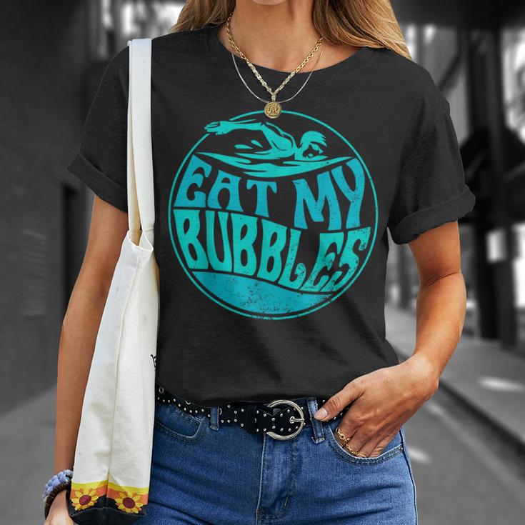 Swimming Quote For Swimmers Swim Team Eat My Bubbles T-Shirt Gifts for Her