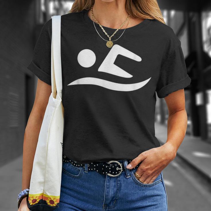 Swimming Silhouette Logo T-Shirt Gifts for Her