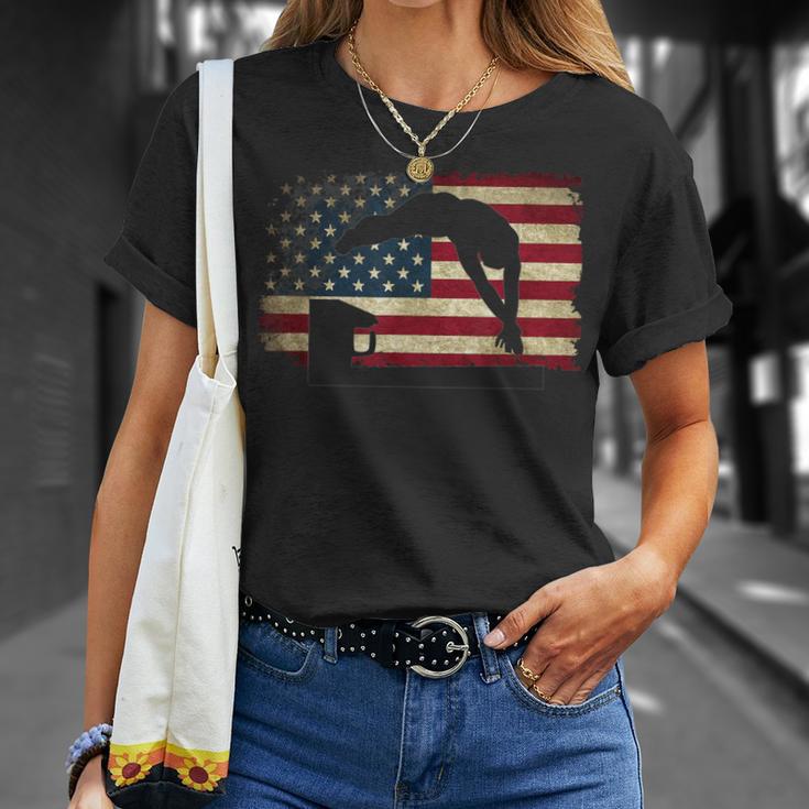 Swimming Swim Team Distressed American Flag USA Swimmer T-Shirt Gifts for Her Swimming Swim Team Distressed American Flag USA Swimmer T-Shirt Gifts for Her