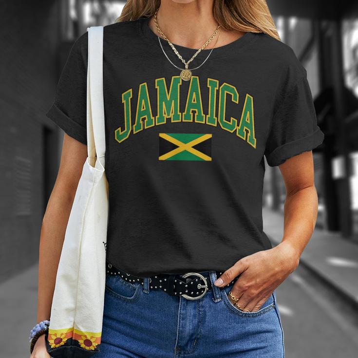 Texteintage De La Jamaïquearsity Et Drapeau Jamaïcain T-Shirt Cadeaux pour elle