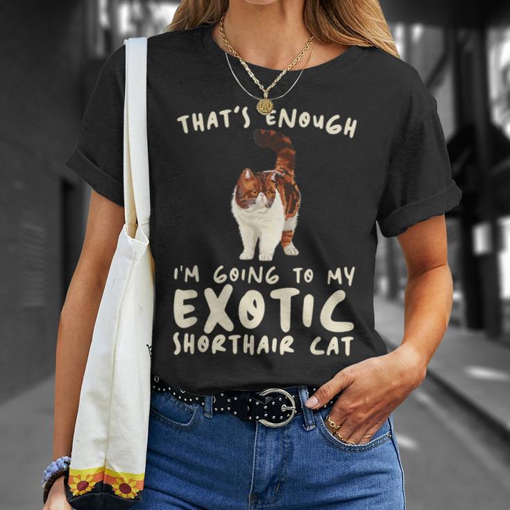That's Enough I'm Going Mom & Dad エキゾチックショートヘアキャット Tシャツ 彼女への贈り物