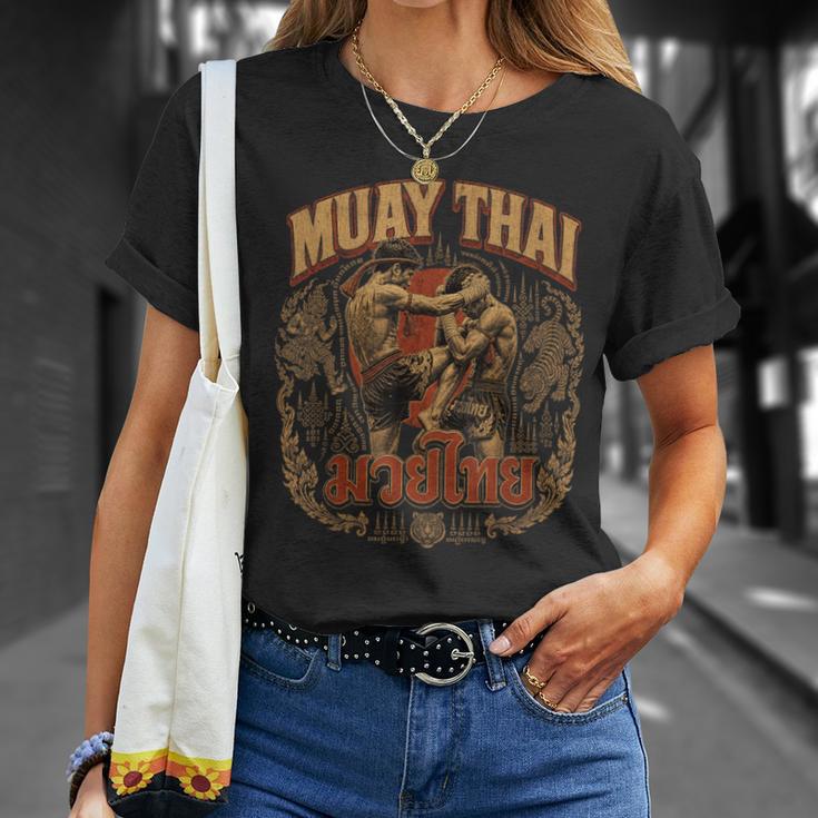Vintage Muay Thai Thai Boxing Nak Muay Fighter Art T-Shirt Gifts for Her Vintage Muay Thai Thai Boxing Nak Muay Fighter Art T-Shirt Gifts for Her