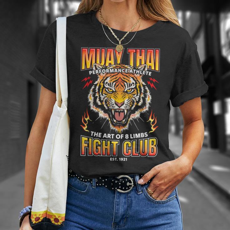 Vintage Muay Thai Twin Tiger Art Of 8 Limbs T-Shirt Gifts for Her