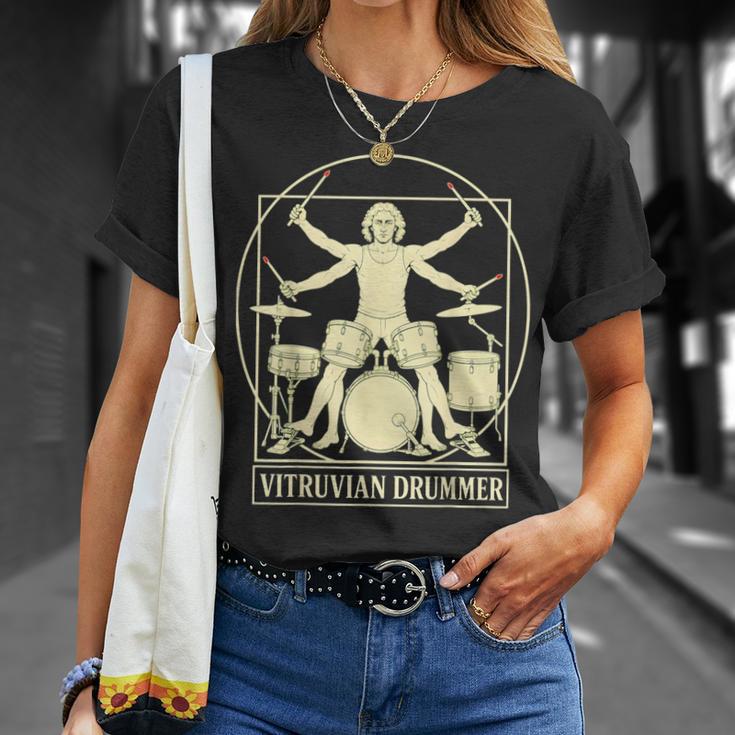 Vitruvian Drummer Drum Kit Music Lover Musician Men T-Shirt Gifts for Her Vitruvian Drummer Drum Kit Music Lover Musician Men T-Shirt Gifts for Her