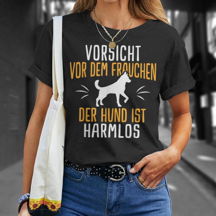 Vorsichtor Dem Frauchen Hundpruch T-Shirt Geschenke für Sie
