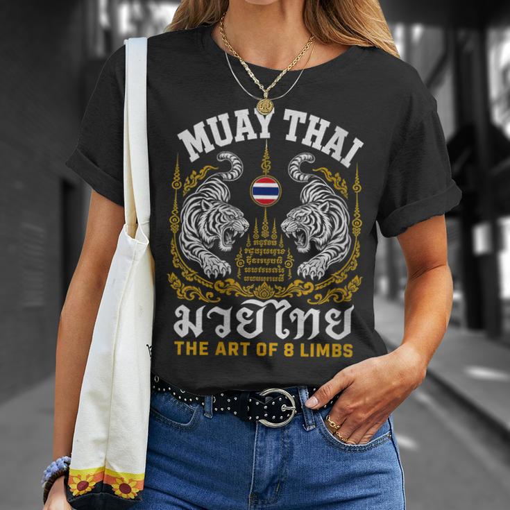 Women's Muay Thai The Art Of 8 Limbs Martial Arts Tigers T-Shirt Gifts for Her Women's Muay Thai The Art Of 8 Limbs Martial Arts Tigers T-Shirt Gifts for Her