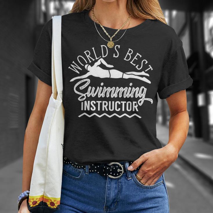 World's Best Swimming Instructor Teacher Coach Swim Men Women Kids T-Shirt Gifts for Her