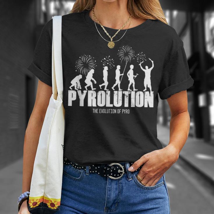 パイロリューション パイロ 花火 花火師 Tシャツ 彼女への贈り物