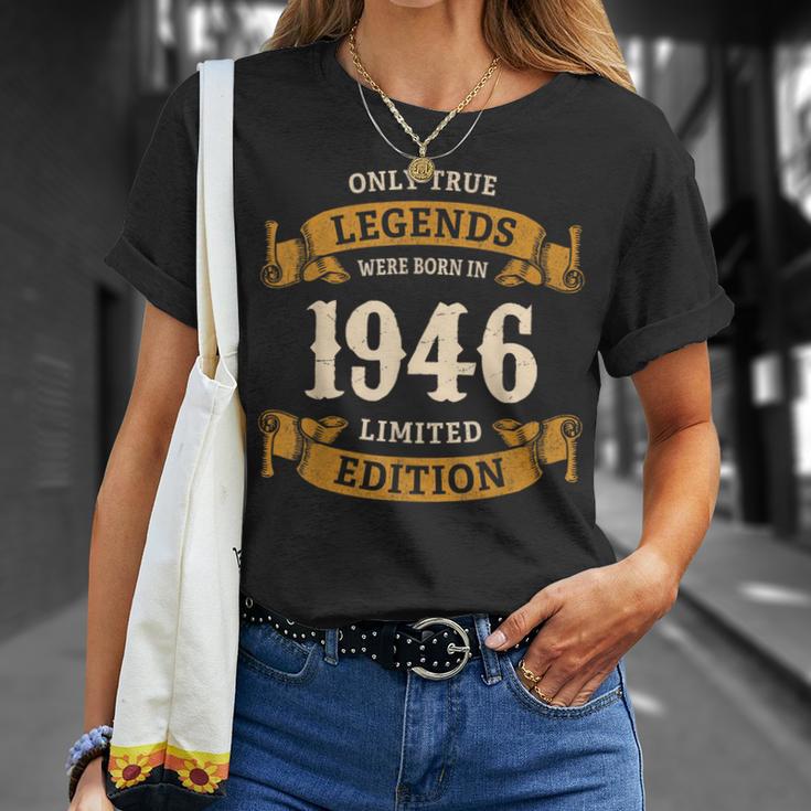 ヴィンテージ 1946 ギフト 男性 女性 長寿祝い 1946年生まれ ユニークな誕生日プレゼント Tシャツ 彼女への贈り物