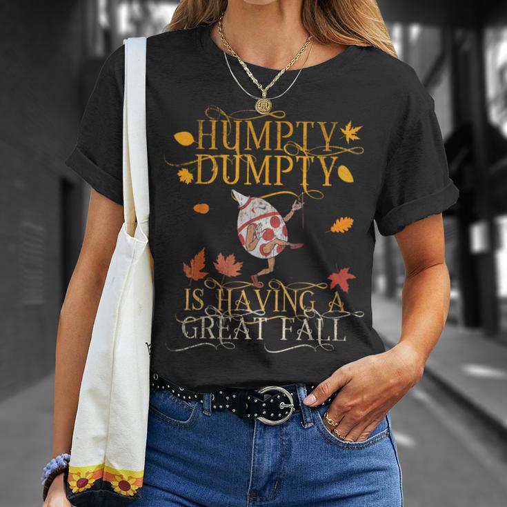 ヴィンテージ秋色 ハンプティダンプティ Having Had A Great Fall Tシャツ 彼女への贈り物