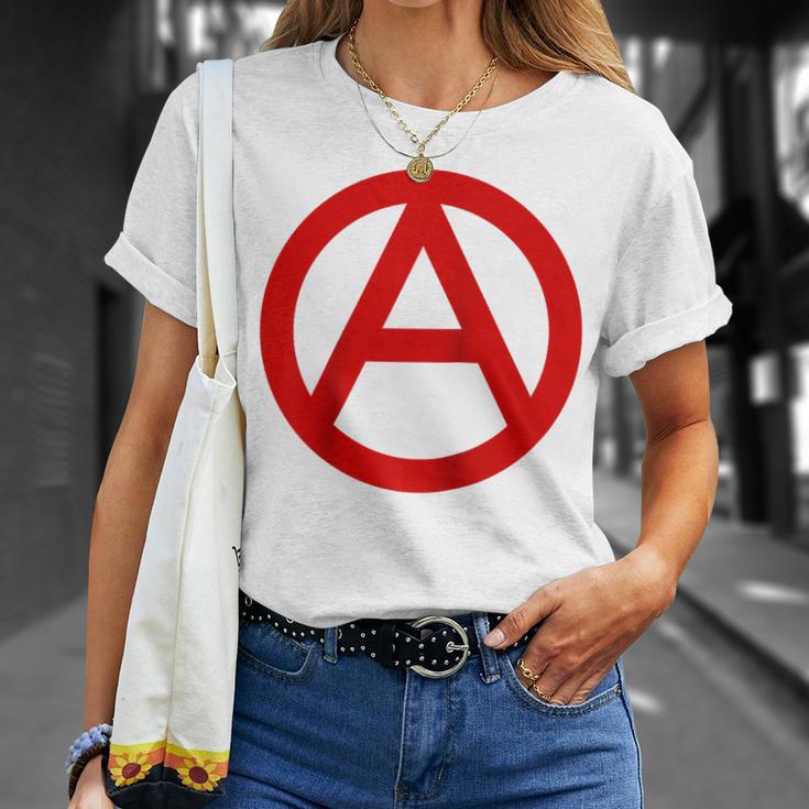 Anarquía Anarquismo Anarquistasímbolo Manga Raglan Camiseta unisex Regalos para ella
