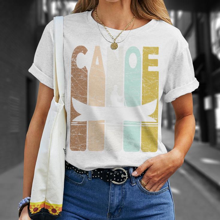 Canoe Vintage Canoeing Retro Canoe Paddling Premium Tri-Blend T-Shirt Gifts for Her