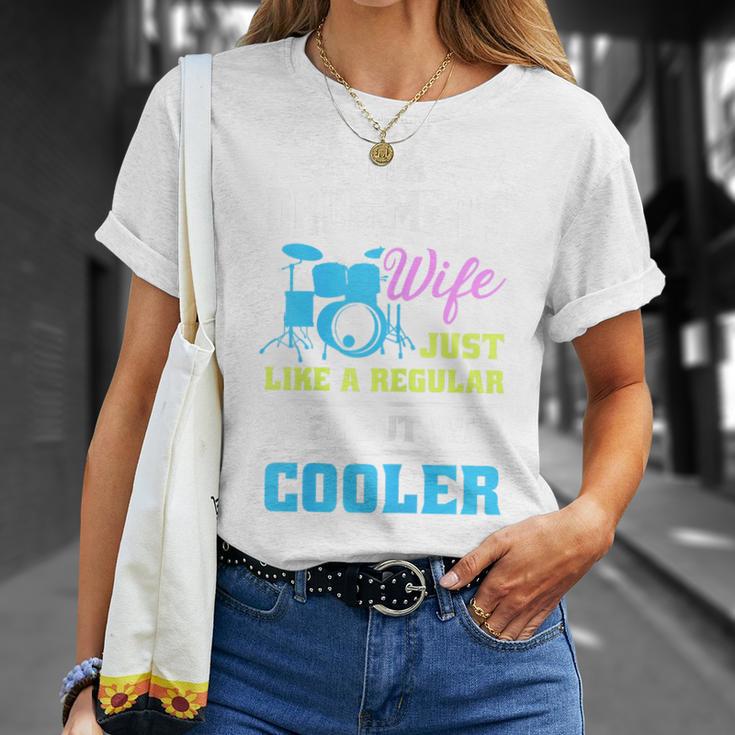 Cool Drum Kit Percussionist Drummer Wife Quote Image T-Shirt T-Shirt Gifts for Her