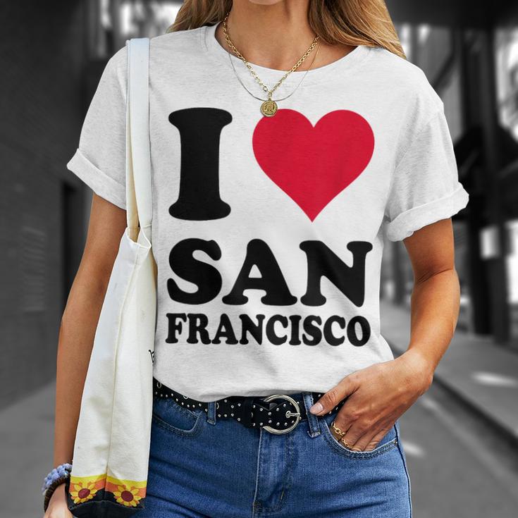 Corazón Diseño I Lovean Francisco Camiseta unisex Regalos para ella
