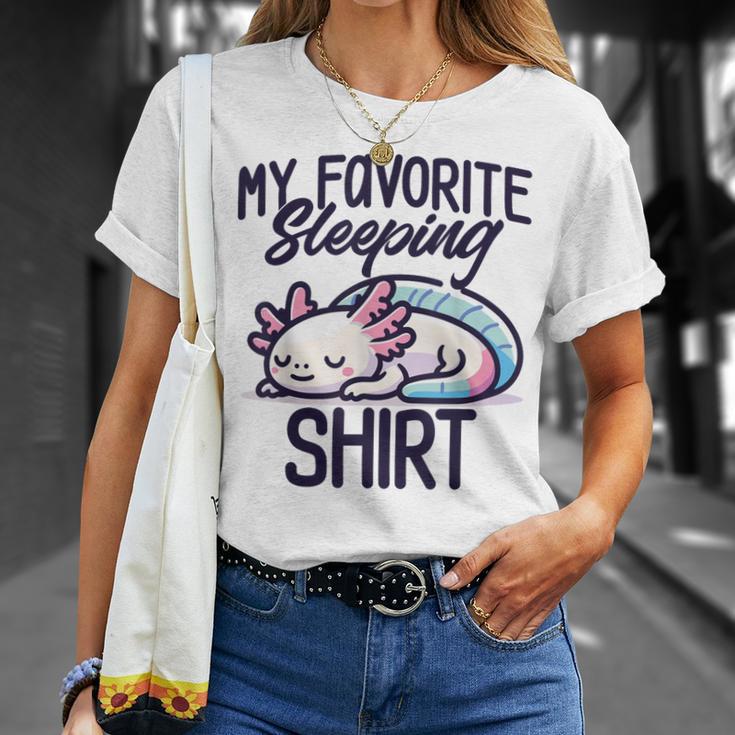 De Dormir My Favorite Bonita De Pijama De Ajolote Camiseta unisex Regalos para ella