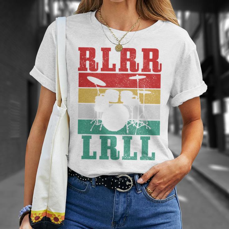 Drummer RLRR LRLL Vintage Drum Kit Sweatshirt T-Shirt Gifts for Her