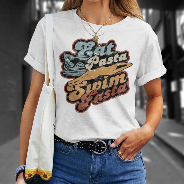 Eat Pasta Swim Fasta Swimmer Vintage Swimming T-Shirt Gifts for Her Eat Pasta Swim Fasta Swimmer Vintage Swimming T-Shirt Gifts for Her