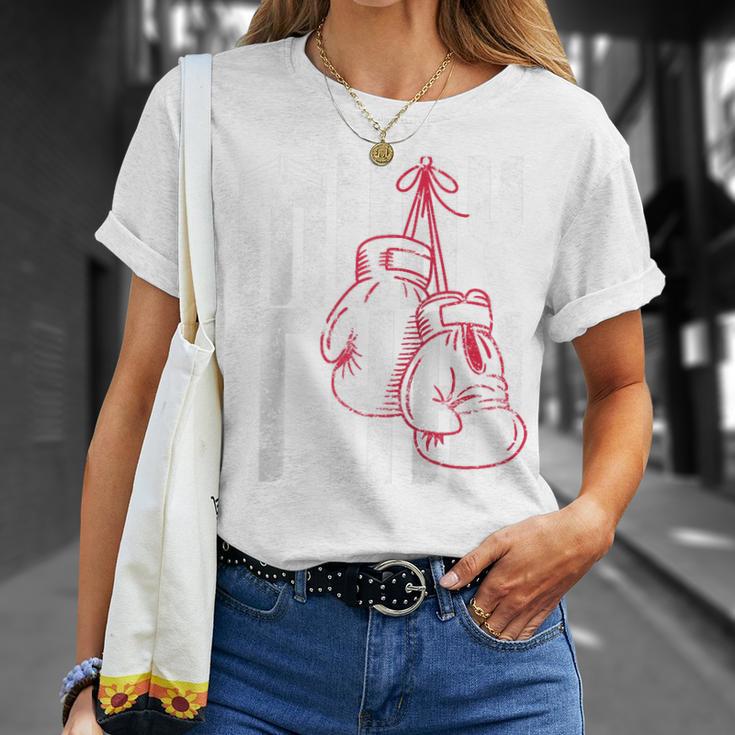 Fighter Gloves Muay Thai Raglan Baseball Tee T-Shirt Gifts for Her