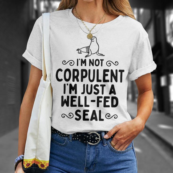 Foca No Corpulenta Bien Alimentada Animal Marinoubmarino Del Océano Camiseta unisex Regalos para ella