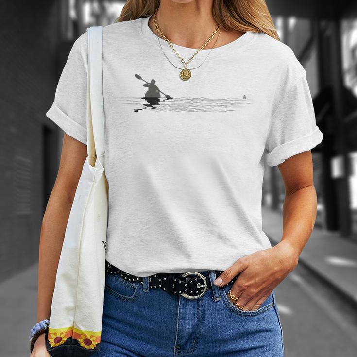 Kayaking Graphic Kayak Figure Kayaker Canoe Paddling T-Shirt Gifts for Her