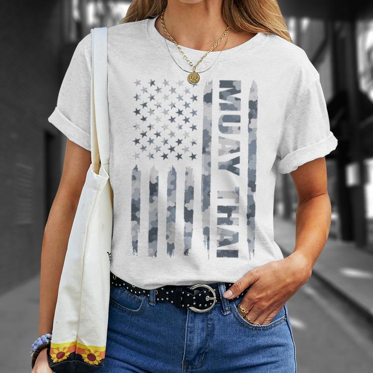 Muay Thai American Flag Camo Military Patriotic T-Shirt Gifts for Her Muay Thai American Flag Camo Military Patriotic T-Shirt Gifts for Her