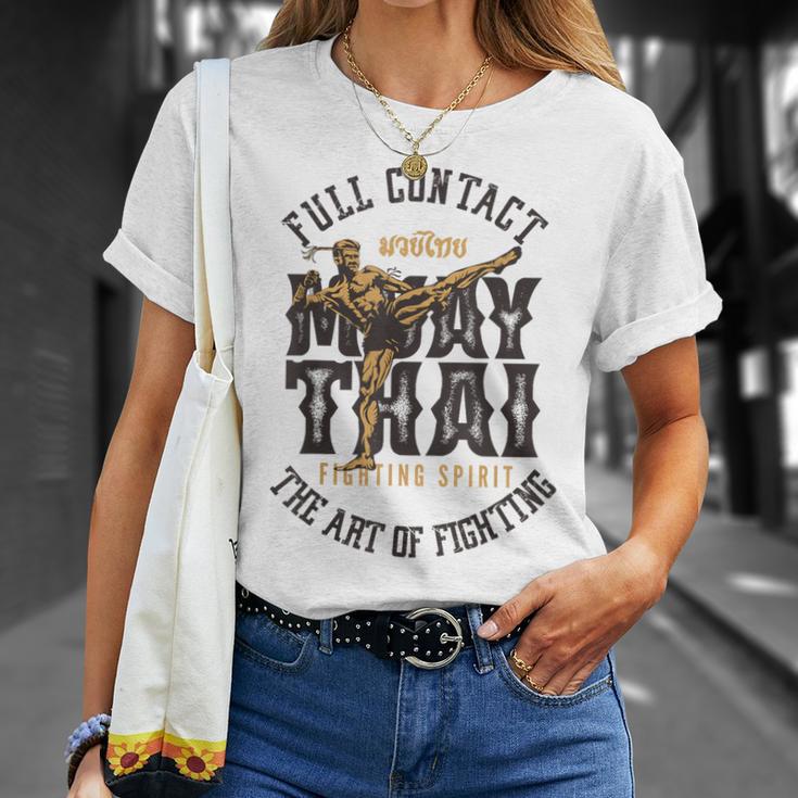 Muay Thai Fighter MMA Full Contact Retro Kickboxing T-Shirt Gifts for Her Muay Thai Fighter MMA Full Contact Retro Kickboxing T-Shirt Gifts for Her
