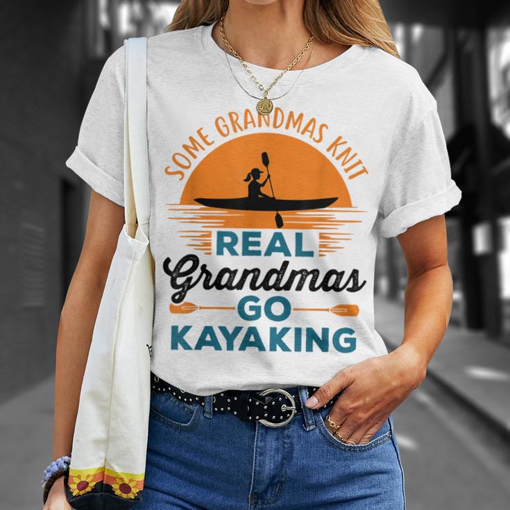 Real Grandmas Go Kayaking Yak Kayak Women Canoe Kayaker T-Shirt Gifts for Her