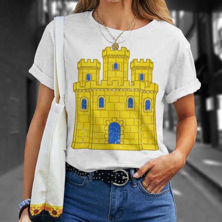 Reino De Castillo España Castillo Bandera Castilloímbolo Castilano In Mangas Camiseta unisex Regalos para ella