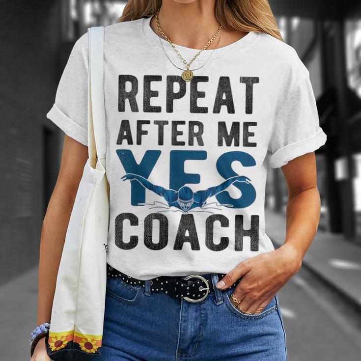Repeat Yes Swim Coach Swimming Coach T-Shirt Gifts for Her Repeat Yes Swim Coach Swimming Coach T-Shirt Gifts for Her