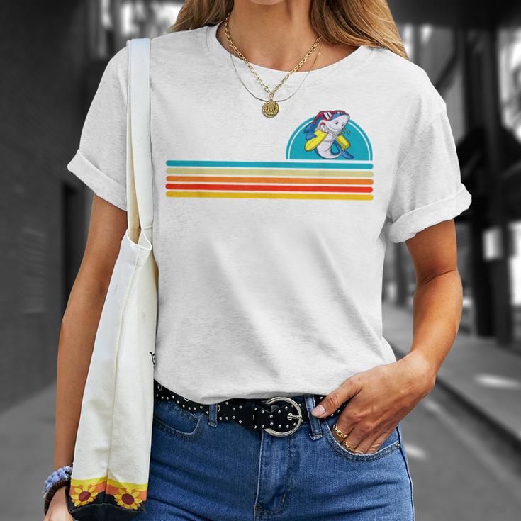 Rétro Coucher Deoleilurf Dessin Animé Requin T-Shirt Cadeaux pour elle