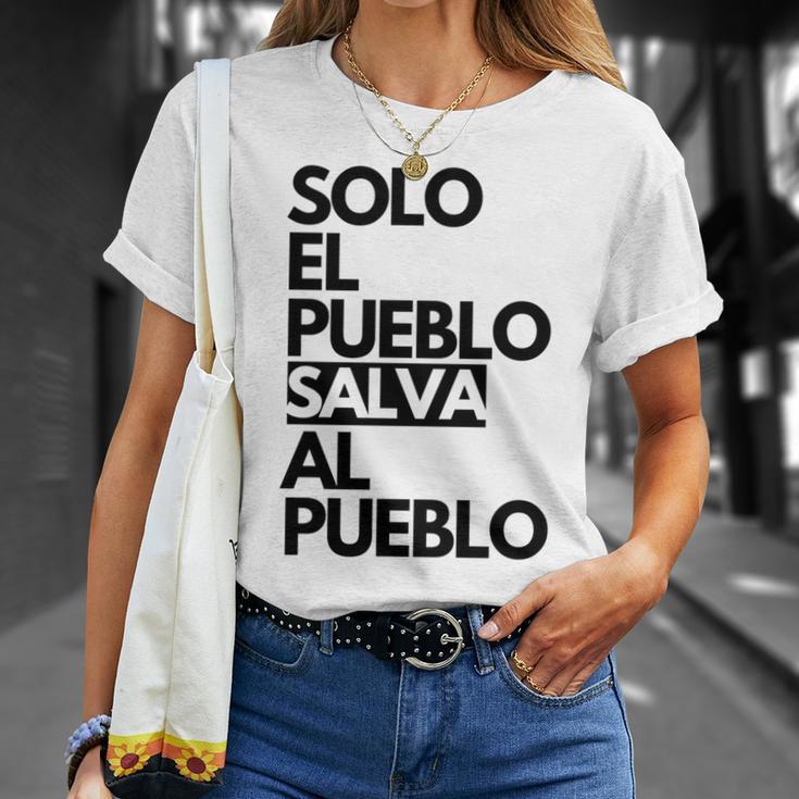 Solo El Puebloalva Al Pueblo Manga Larga Camiseta unisex Regalos para ella
