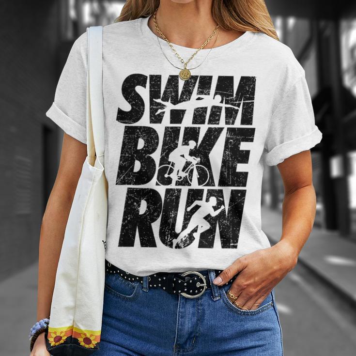 Swimming Cycling Running Triathlon Running Swimming T-Shirt Gifts for Her Swimming Cycling Running Triathlon Running Swimming T-Shirt Gifts for Her