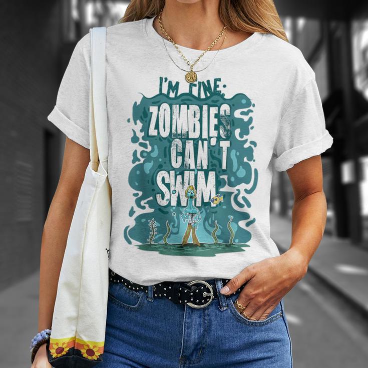 Swimming Quote Zombies Can't Swim For Swimmer T-Shirt Gifts for Her Swimming Quote Zombies Can't Swim For Swimmer T-Shirt Gifts for Her