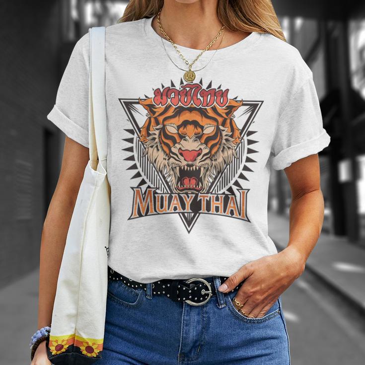 Tigar Muay Thai MMA Vintage Kickboxing Training T-Shirt Gifts for Her