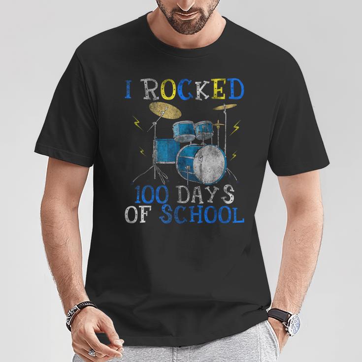 100th Day Of SchoolShirt Happy 100 Days Drum Kit Music T-Shirt Unique Gifts