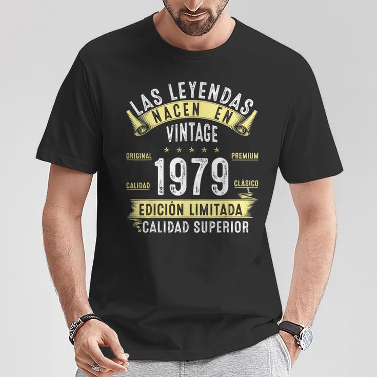 46 Años Cumpleaños Hombre Las Leyendas Nacen Enintage 1979 Camiseta unisex Regalos divertidos