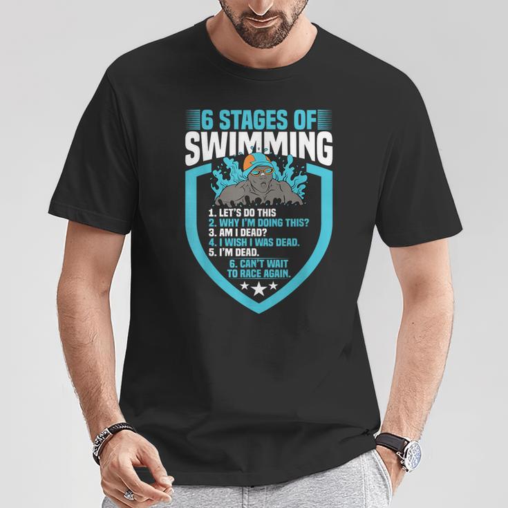 6 Stages Of Swimming Joke Sports Athlete Pool Swimmer T-Shirt Unique Gifts 6 Stages Of Swimming Joke Sports Athlete Pool Swimmer T-Shirt Unique Gifts
