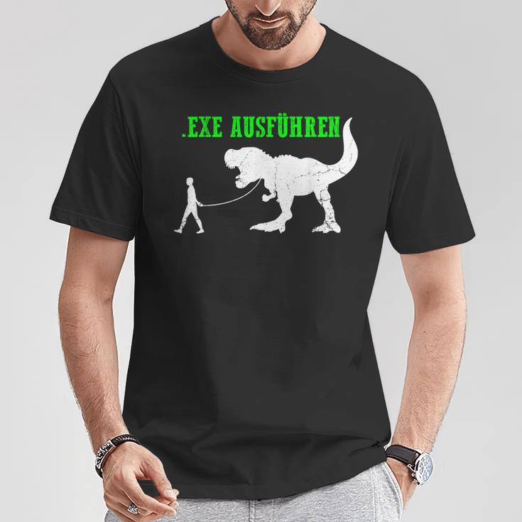 Admin Programmierer Itler Informatikerpruch Exe Ausführen T-Shirt Lustige Geschenke