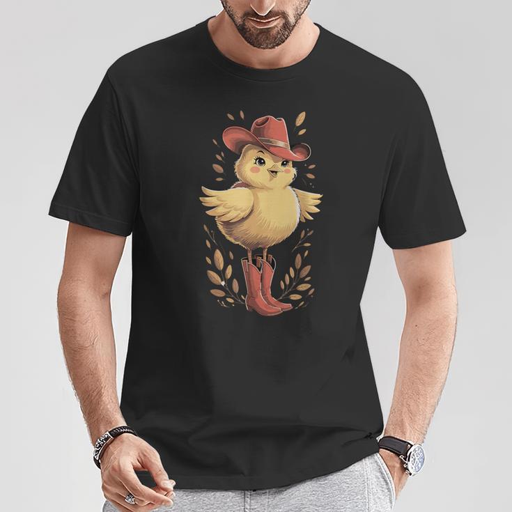 Adorable Poussin En Bottes Et Chapeau De Cowboy T-Shirt Cadeaux drôles