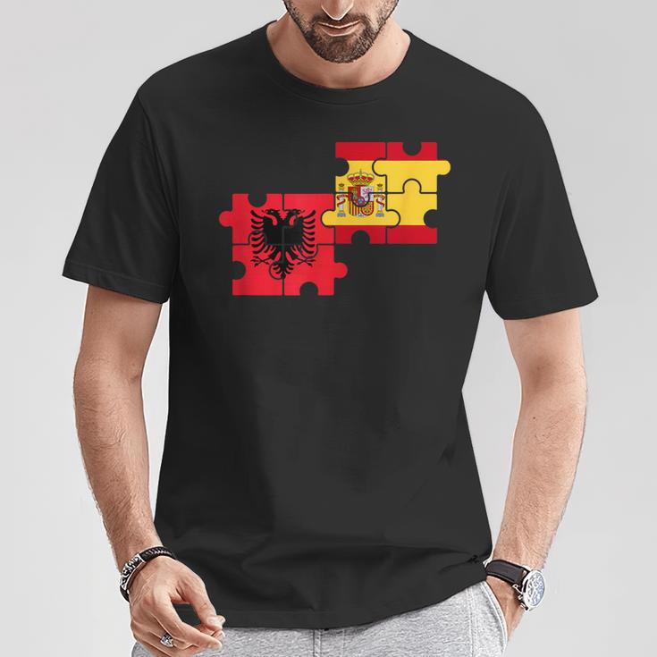 Albania España Bandera Español Albanés Camiseta unisex Regalos divertidos