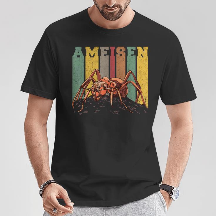 Ameisen Retro Ameisenfarm Ameisenhaufen Ameise T-Shirt Lustige Geschenke