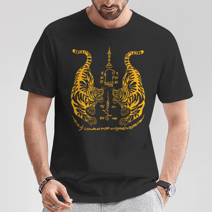 Awesome Orange Double Tiger Muay Thai Sak Yant T-Shirt Unique Gifts Awesome Orange Double Tiger Muay Thai Sak Yant T-Shirt Unique Gifts