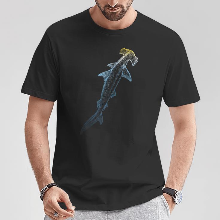 Beautiful Colors Swimming Hammerhead Shark Lovers T-Shirt Unique Gifts