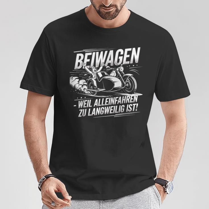 Beiwagen Weil Alleinfahren Zu Langweilig Ist Motorradgespann T-Shirt Lustige Geschenke