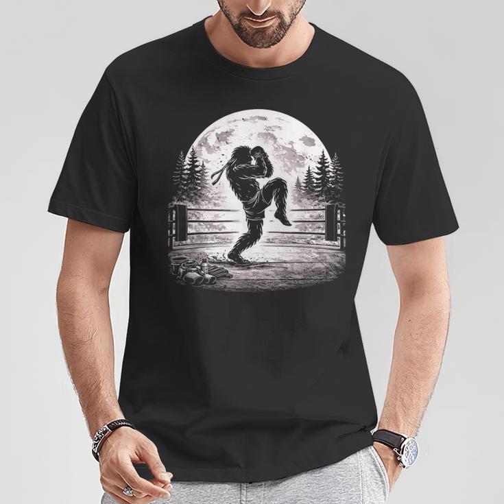 Bigfoot Muay Thai Boxer Martial Arts Sasquatch T-Shirt Unique Gifts