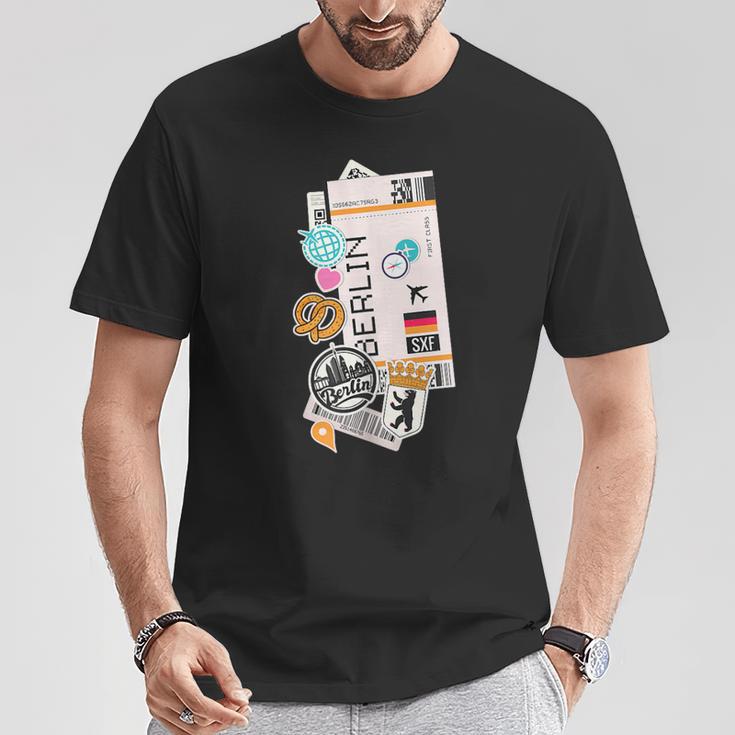 Billete De Avión De Berlín Aire Pass Avión Alemania Amante De Losiajes Camiseta unisex Regalos divertidos