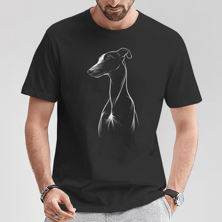 Bonito Diseño De Perro Galgo Camiseta unisex Regalos divertidos